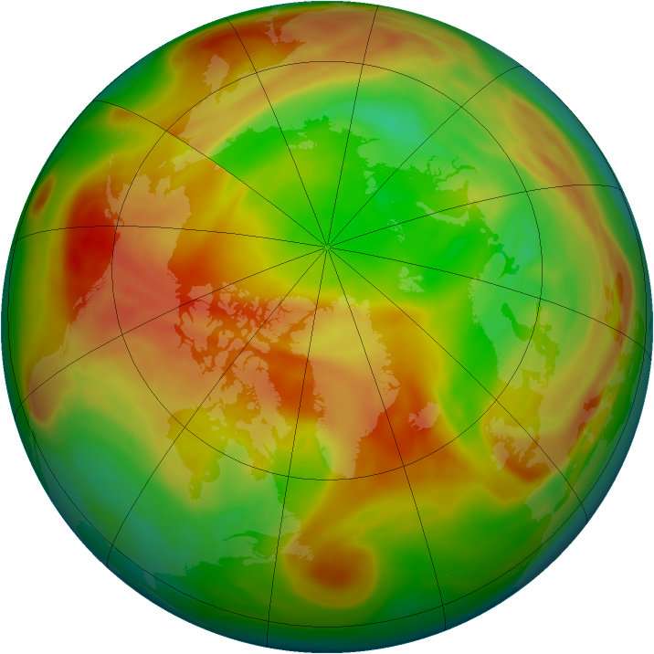 Arctic ozone map for 27 March 2007